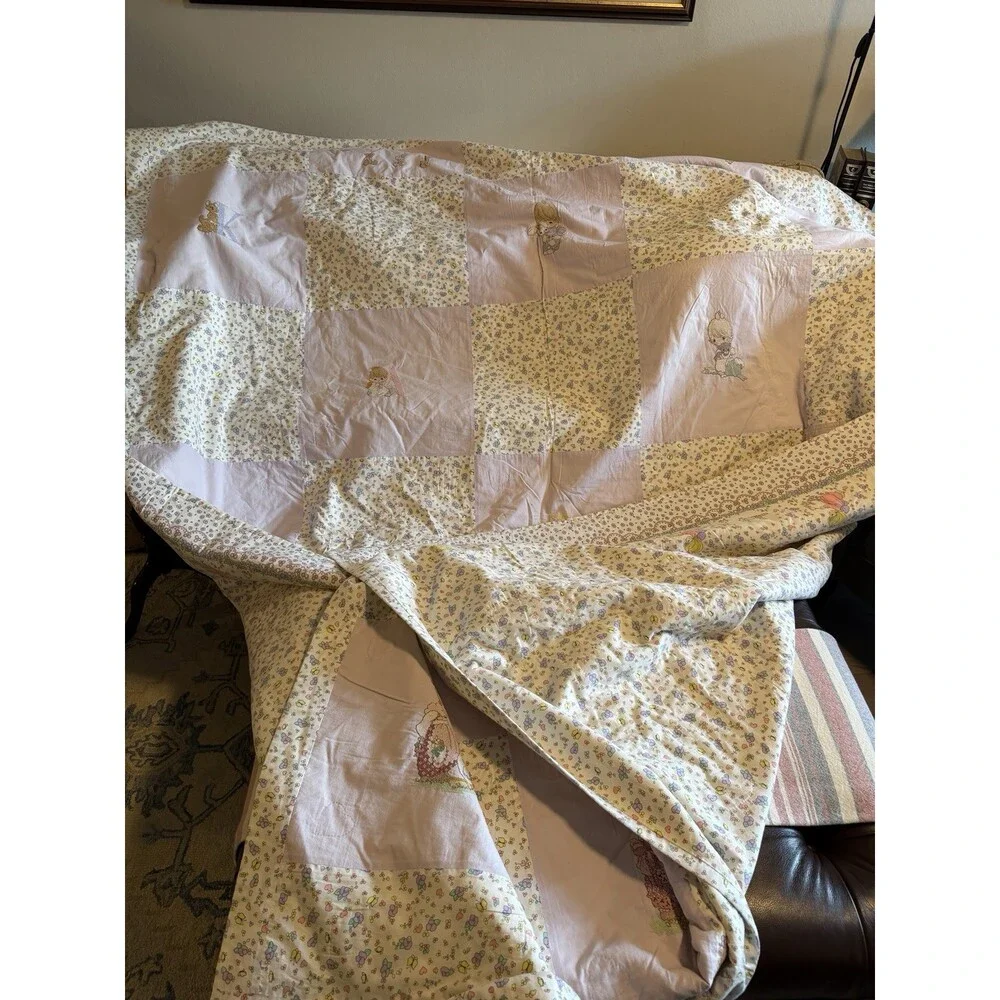 Precious Moments bedding PMI Spectrix patchwork cross-stitch comforter full